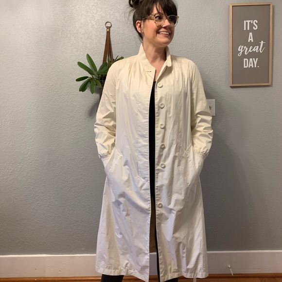 VINTAGE Misty Harbor Cream Trench Coat 80’s USA 8 - Picture 7 of 7
